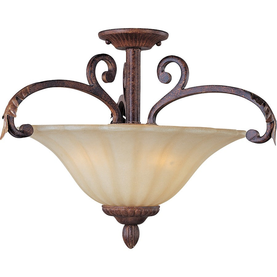 Maxim Lighting Augusta 3-Light Semi-Flush Mount, Auburn