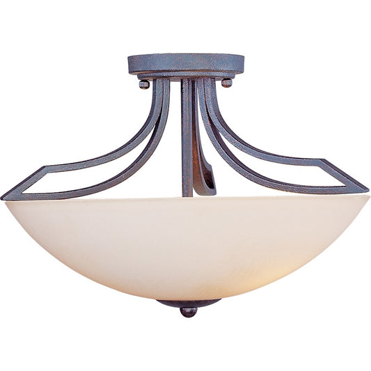 Maxim Ashford 3-Light Semi-Flush Mount, Burnish Texture