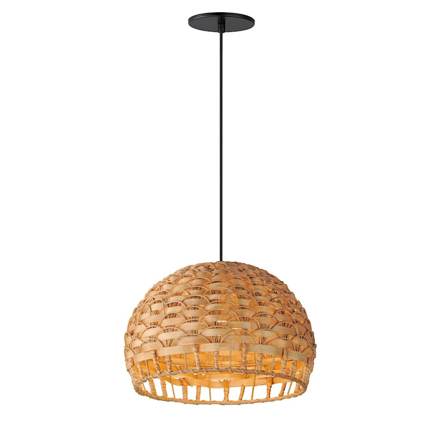 Maxim Lighting Tahiti 1 Light 14" Pendant, Black - 14411NABK