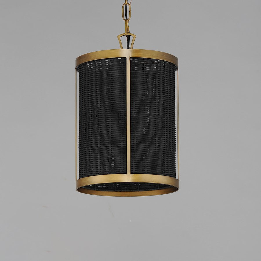 1 Light Pendant, Natural Aged Brass