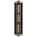 Maxim Lighting Opulent 2 Light 20" Outdoor Sconce, BK/Brass/Ribbed - 16122CRBKAB