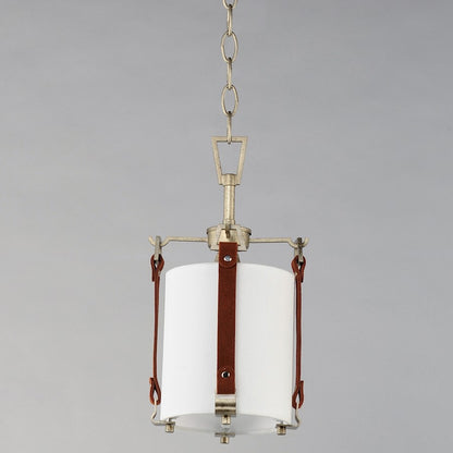 1 Light Pendant, Zinc/Brown/Frosted