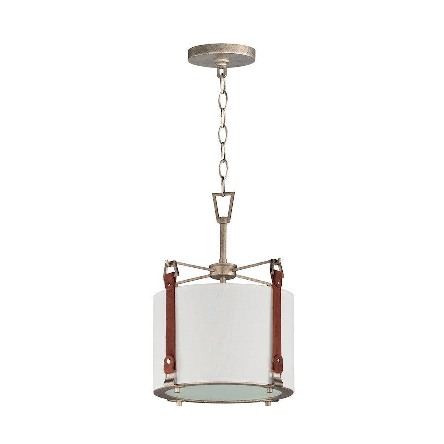 Maxim Lighting Sausalito 1 Light Medium Pendant, Zinc/BR/Frosted - 16133FTWZBSD