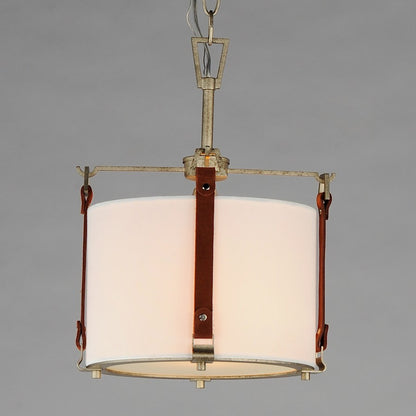 1 Light Pendant, Zinc/Brown/Frosted