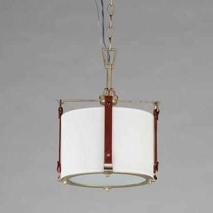 1 Light Pendant, Zinc/Brown/Frosted