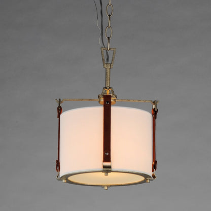 1 Light Pendant, Zinc/Brown/Frosted