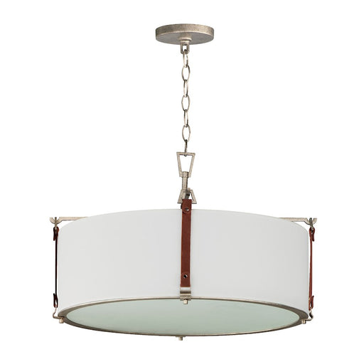Maxim Lighting Sausalito 4 Light Pendant, Zinc/BR Suede/Frosted - 16135FTWZBSD