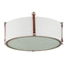 Maxim Lighting Sausalito 4 Light Large Flush, Zinc/Brown/Frosted - 16139FTWZBSD