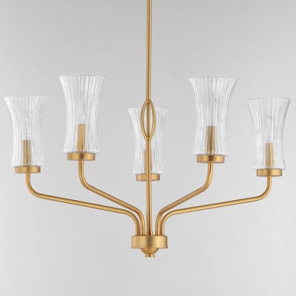 Camelot Chandelier, Brass