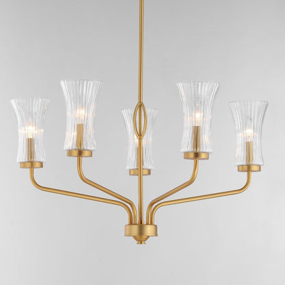 Camelot Chandelier, Brass