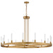 Maxim Lighting Ovation 15 Light Chandelier, Gold/Clear Ribbed - 16168CRGLD