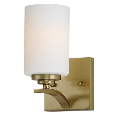 Maxim Lighting Deven 1 Light Wall Sconce, Satin Brass/Satin White - 20030SWSBR