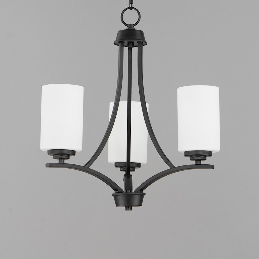 3 Light Mini Chandelier, Black