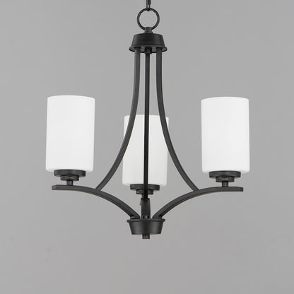 3 Light Mini Chandelier, Black