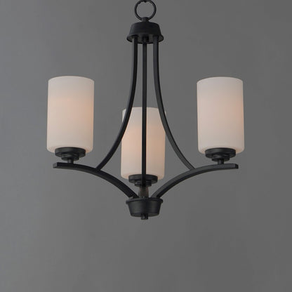 3 Light Mini Chandelier, Black