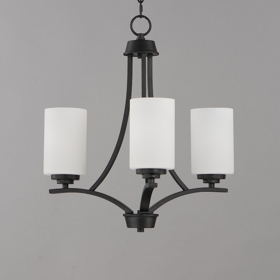 3 Light Mini Chandelier, Black