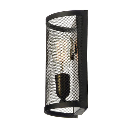 Maxim Lighting Palladium 1Lt Wall Sconce/Bulb, Black/Brass