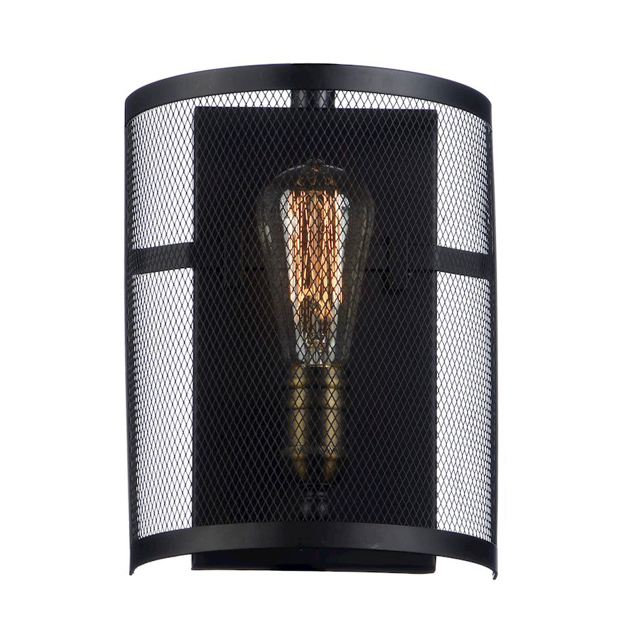 Maxim Lighting Palladium 1Lt Wall Sconce/Bulb, Black/Brass