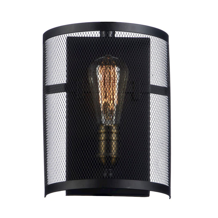 Maxim Lighting Palladium 1Lt Wall Sconce/Bulb, Black/Brass
