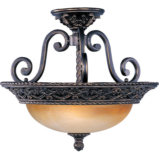 Maxim Portofino 3-Light Semi-Flush Mount, Oil Rubbed Bronze