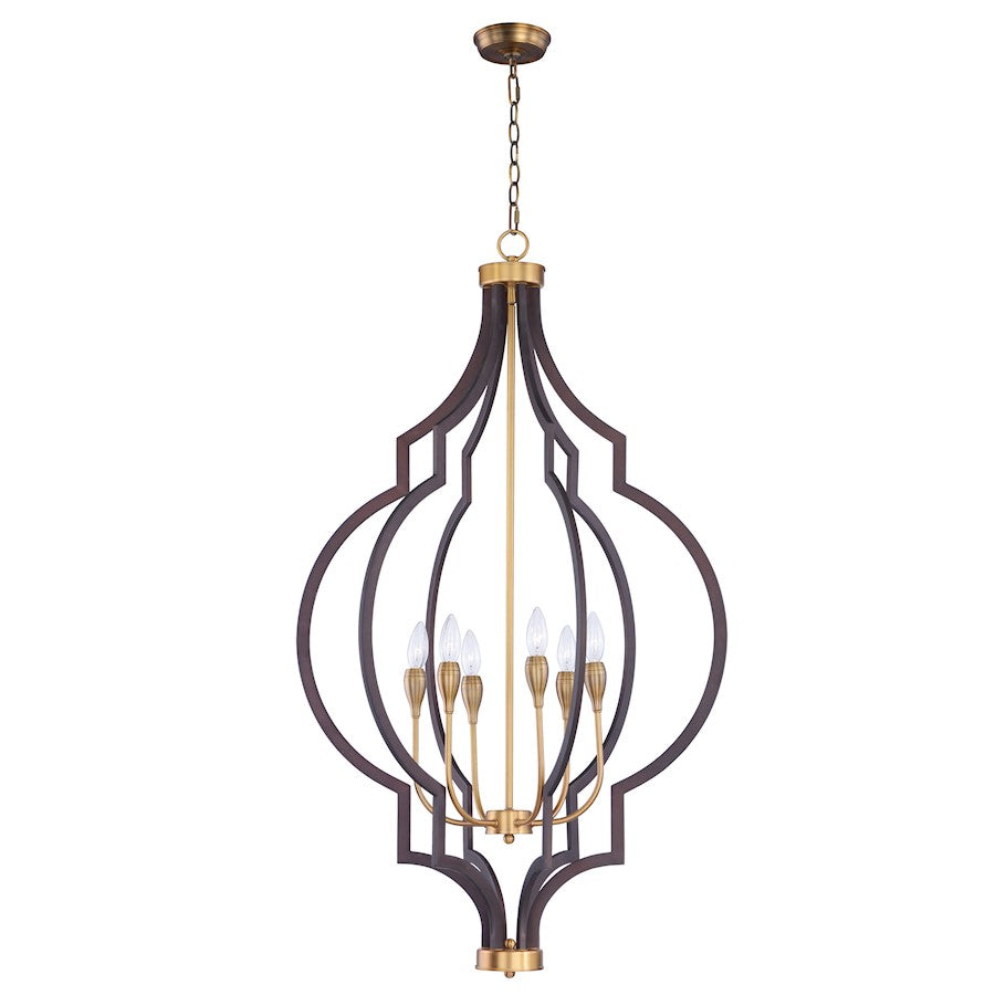 Crest Chandelier, Bronze