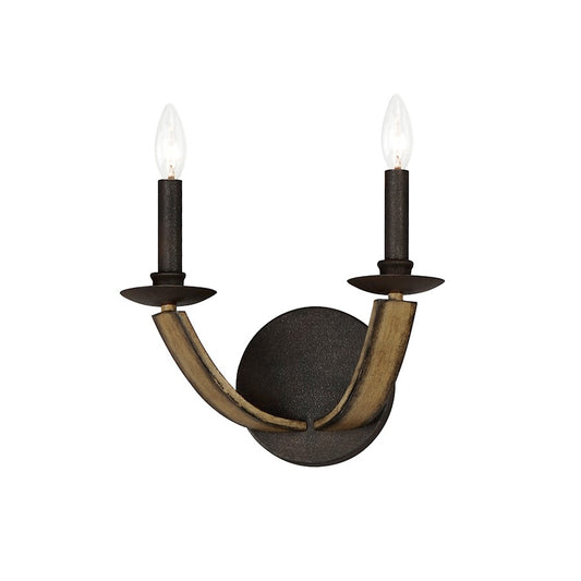 Maxim Lighting Basque 2 Light Wall Sconce, Driftwood/Anthracite - 20341DWAR