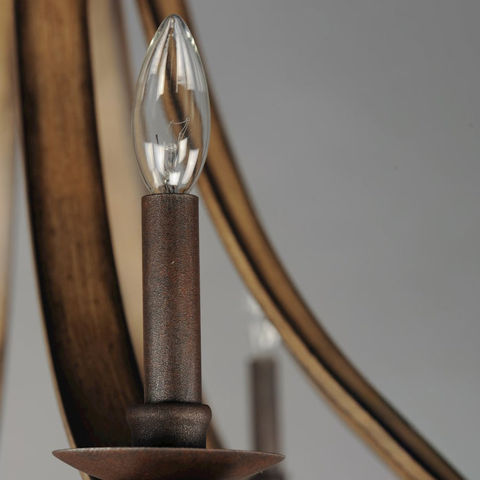 Maxim Lighting Basque Chandelier, Driftwood/Anthracite