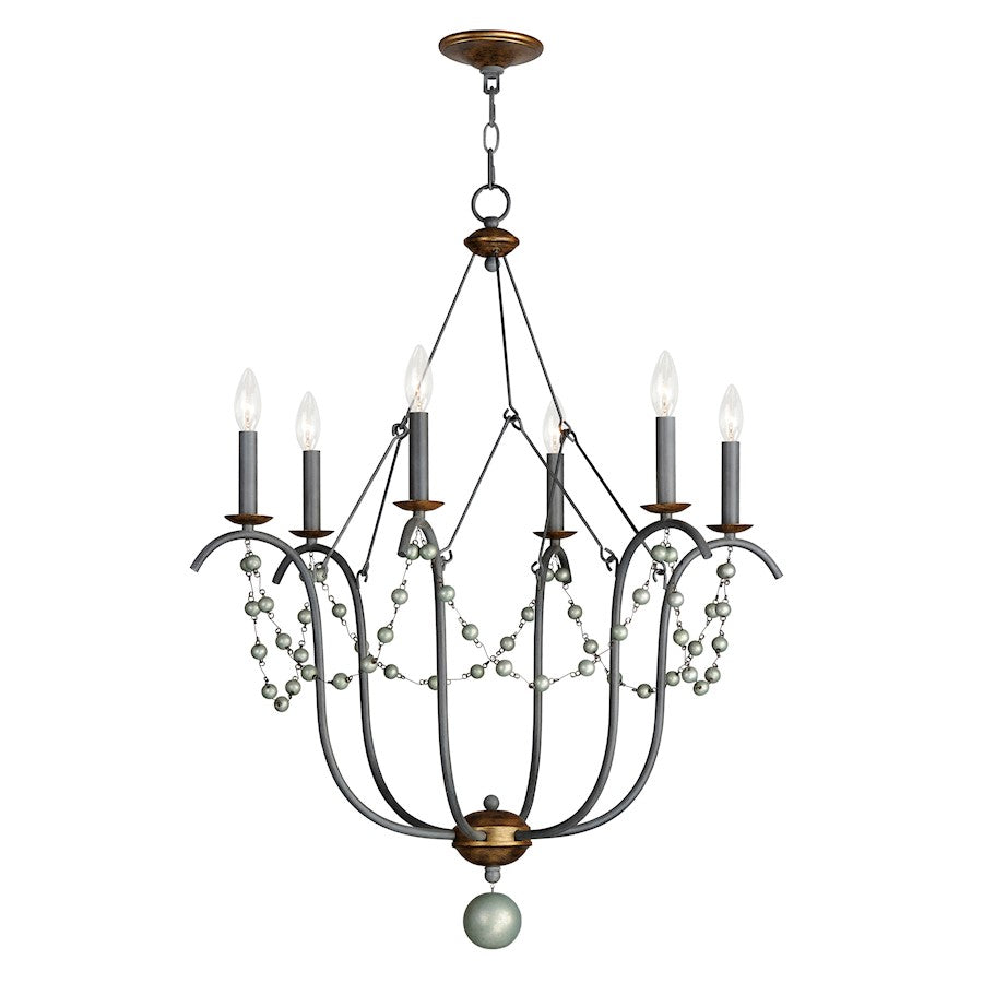 Maxim Lighting Formosa 6 Light Chandelier, Golden Noir - 20486GN