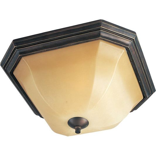 Maxim Chelsea 2-Light Flush Mount, Weathered Russet