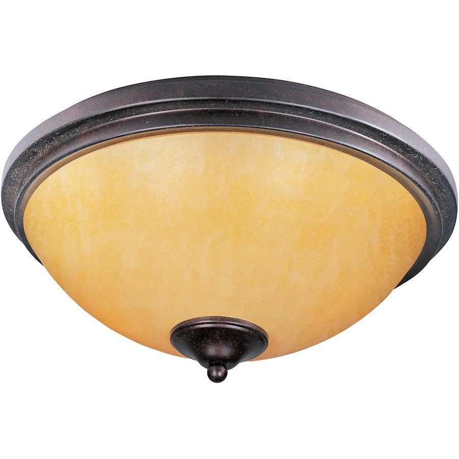 Maxim Lighting Luminous 2-Light Flush Mount, Rustic Ebony