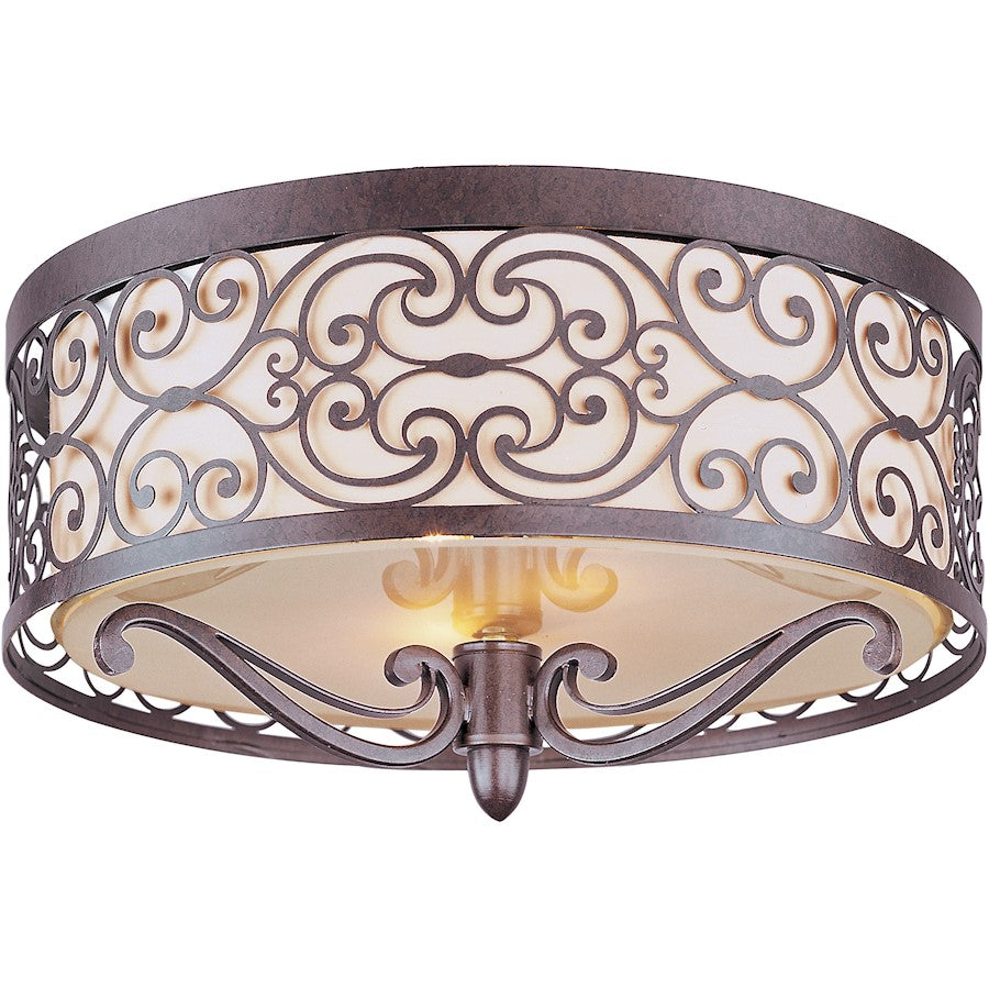 Maxim Lighting Mondrian 2-Light Flush Mount, Umber Bronze