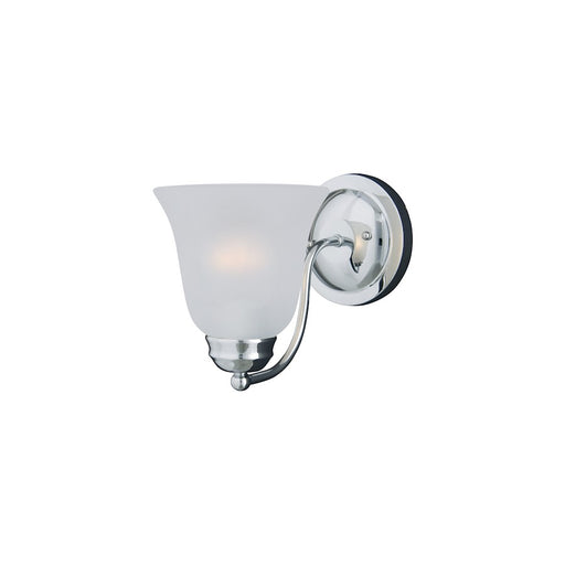 Maxim Lighting Basix 1-Light Wall Sconce, Polished Chrome/Frosted - 2120FTPC
