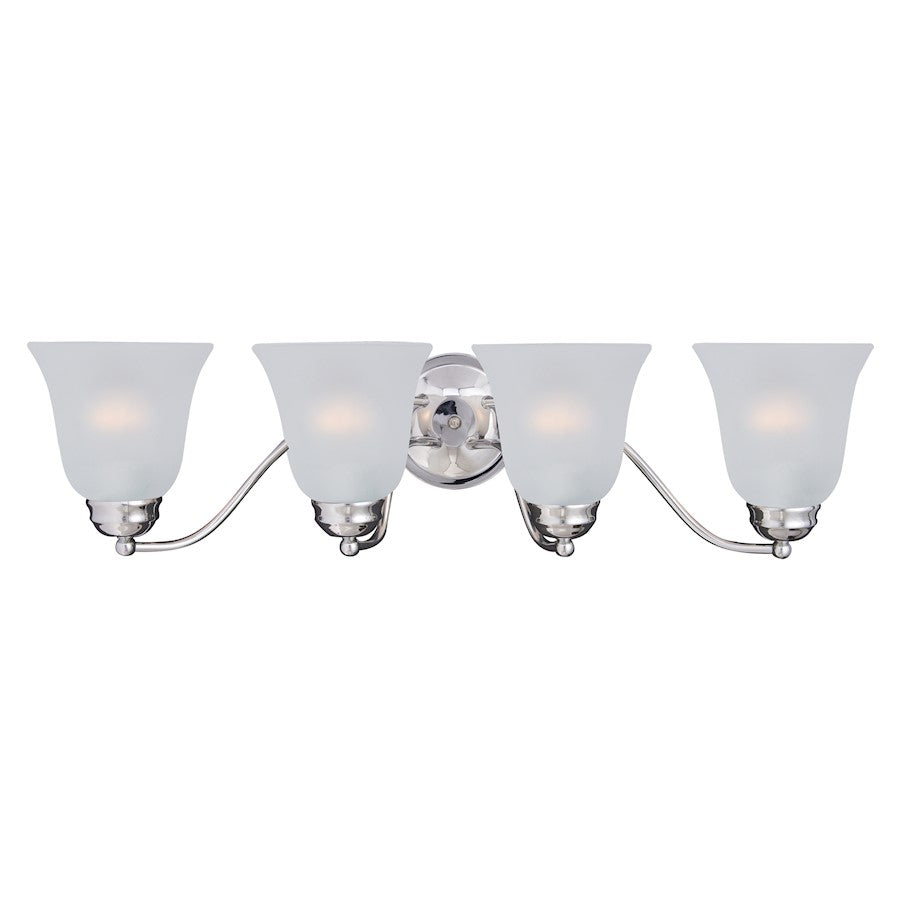 Maxim Lighting Basix 4-Light Bath Vanity, Polished Chrome/Frosted - 2123FTPC