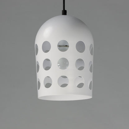 1 Light Mini Pendant, Black/White