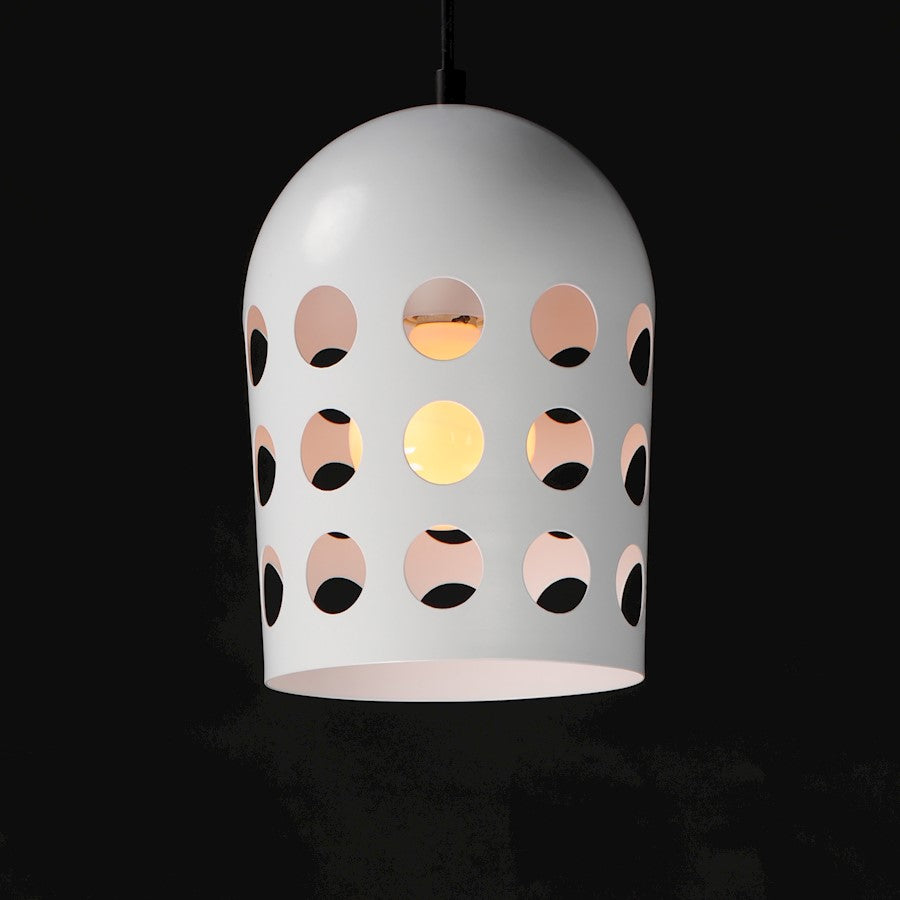 1 Light Mini Pendant, Black/White