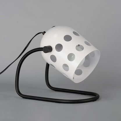 Maxim Lighting Dottie 1 Light Desk Lamp, Black/White