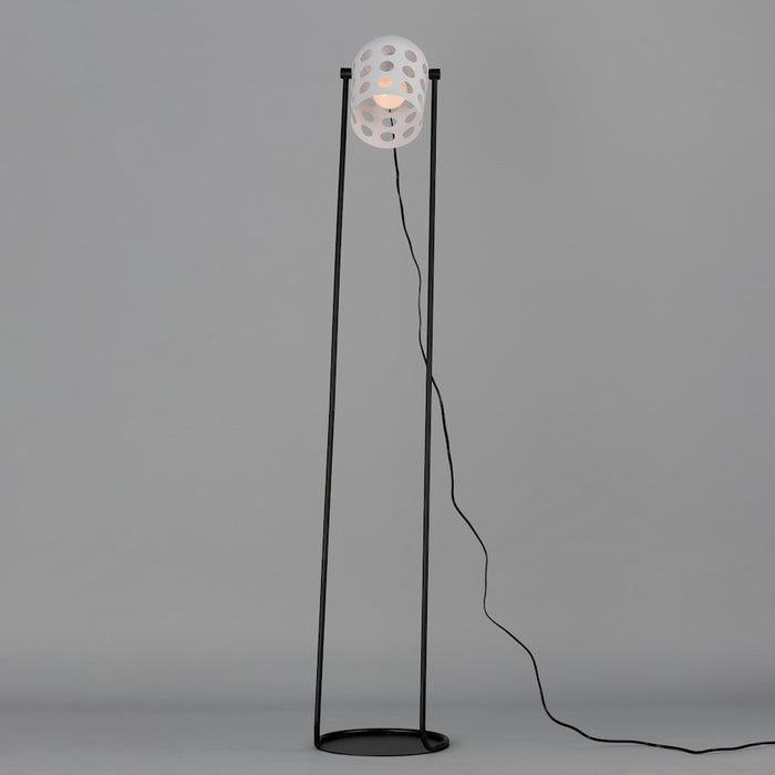 Maxim Lighting Dottie 1 Light Floor Lamp, Black/White
