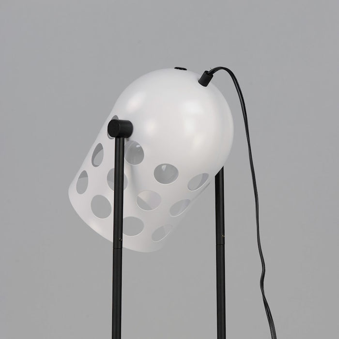 Maxim Lighting Dottie 1 Light Floor Lamp, Black/White