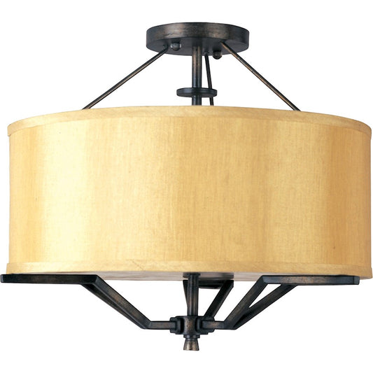 Maxim Avant 3-Light Semi-Flush Mount, Golden Auburn