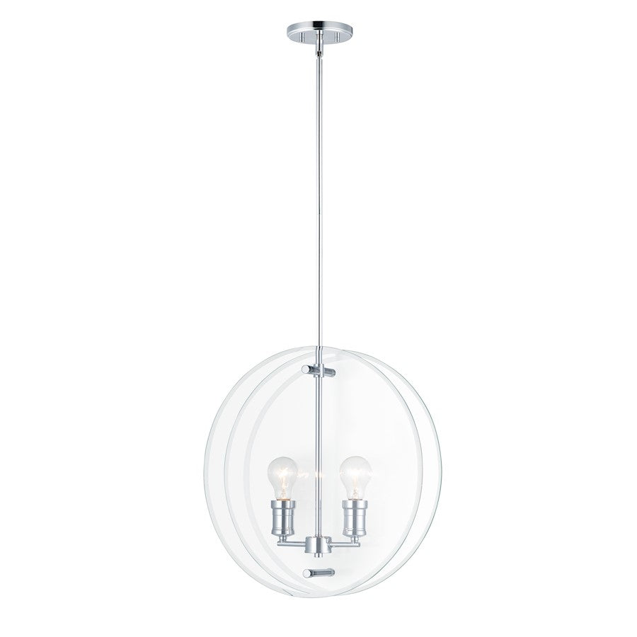 Maxim Lighting Looking Glass 2-Light Pendant in Polished Chrome - 21298CLPC