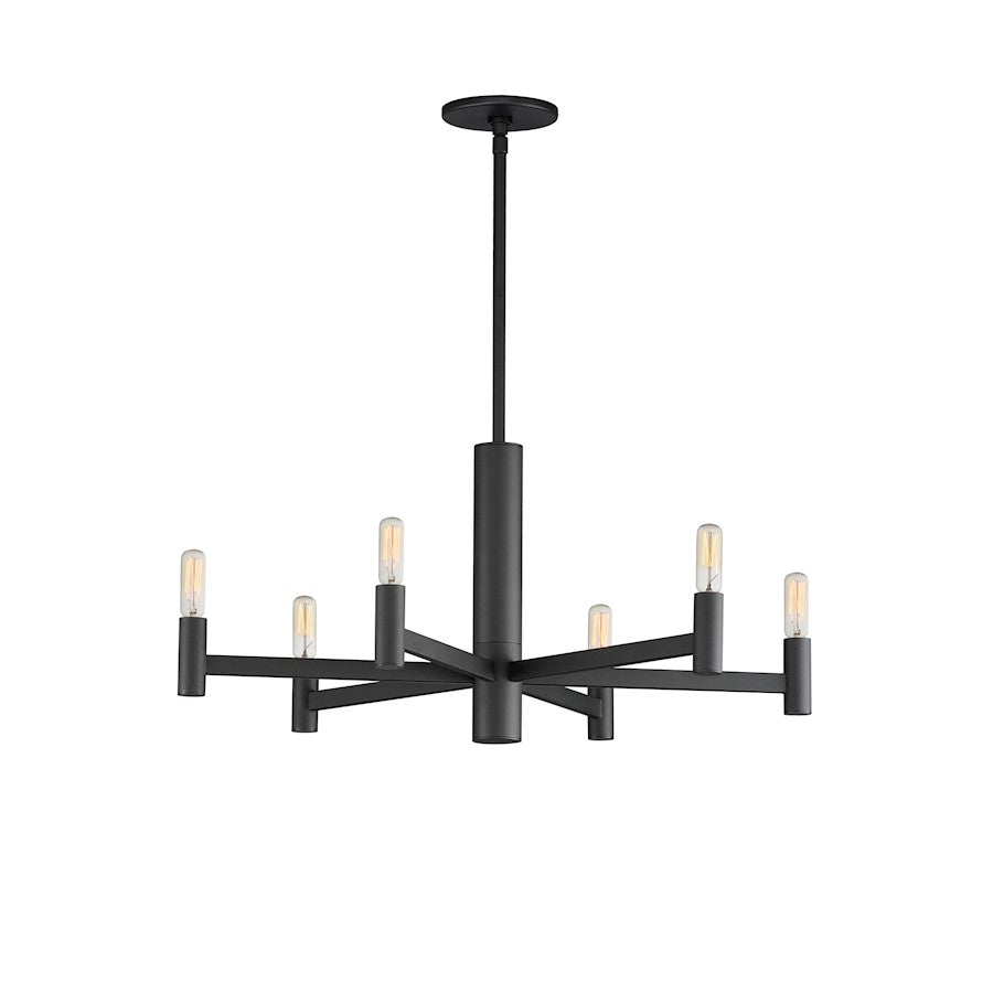 Maxim Lighting Emana 6 Light Chandelier, Black - 21366BK