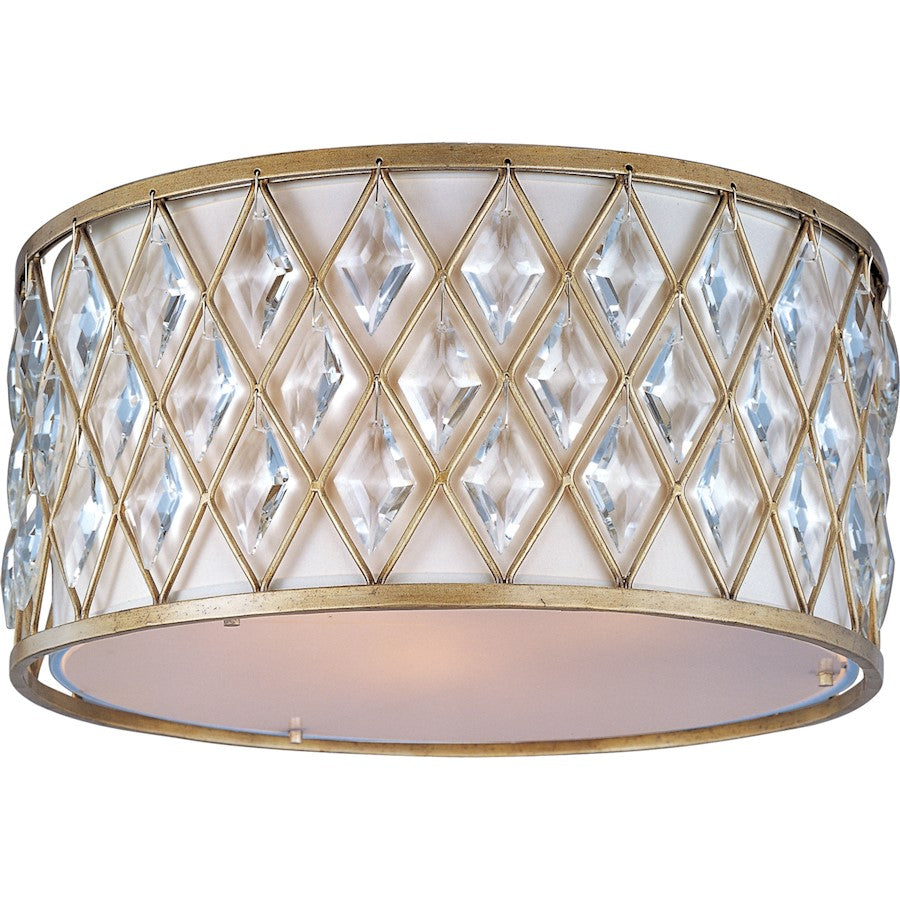 Maxim Lighting Diamond Flush Mount, Golden Silver