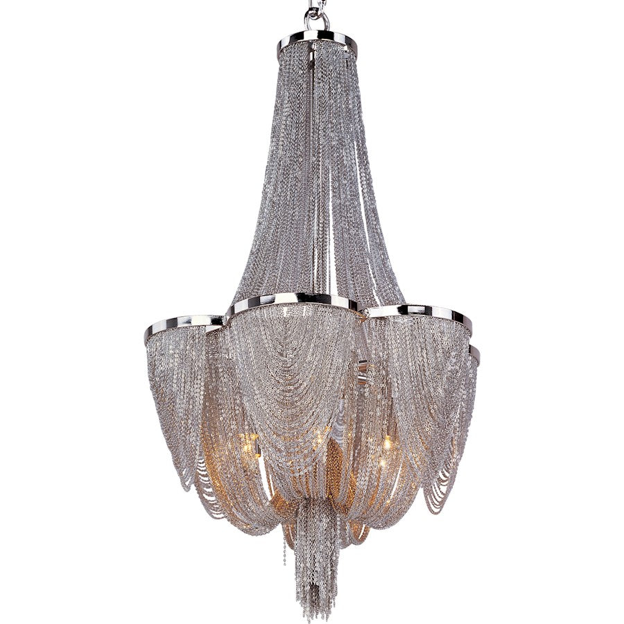 Chantilly Chandelier, Polished Nickel