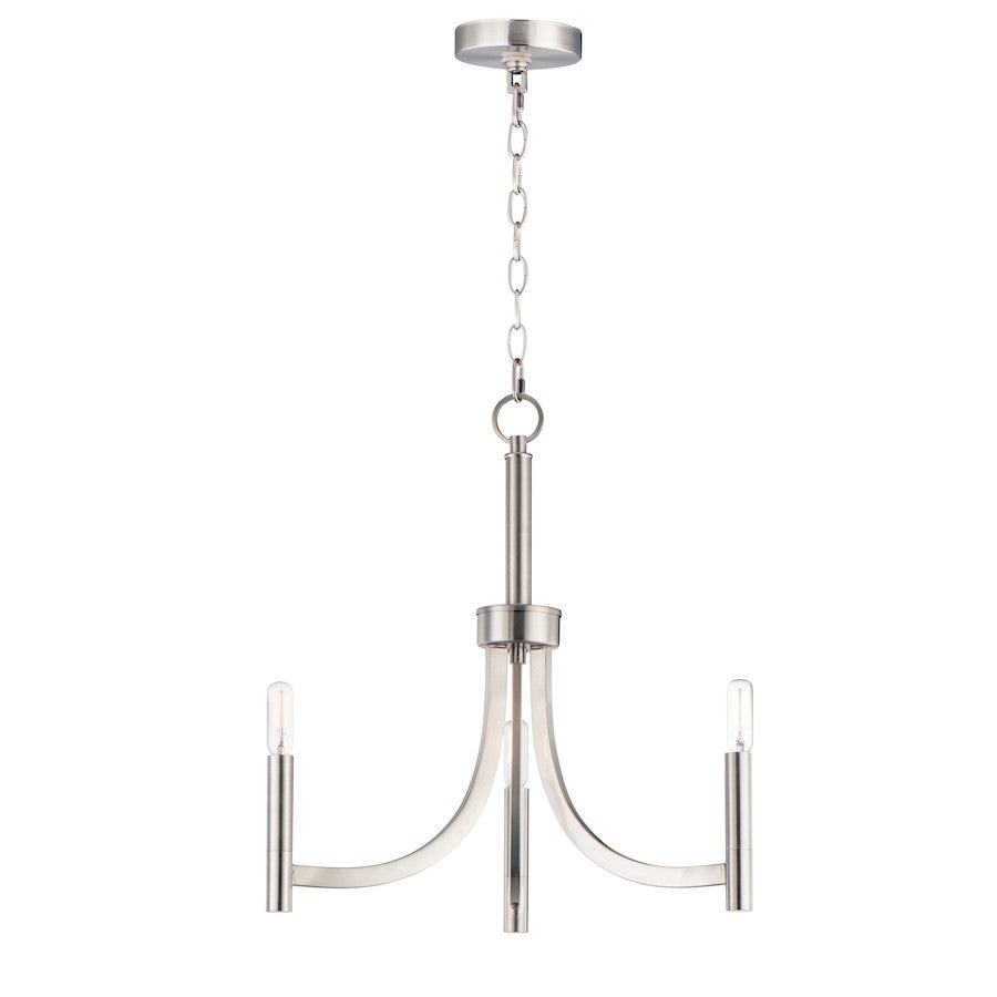 Maxim Lighting Lyndon 3-Light Chandelier in Satin Nickel - 21523SN