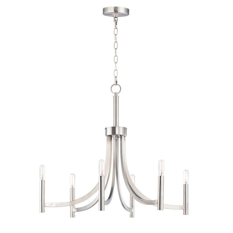 Maxim Lighting Lyndon 6-Light Chandelier in Satin Nickel - 21526SN