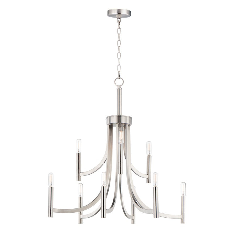 Maxim Lighting Lyndon 9-Light Chandelier in Satin Nickel - 21529SN