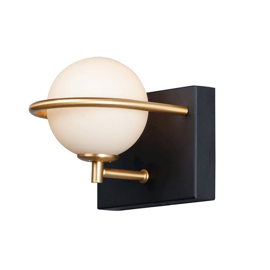 Revolve LED 1-Light Wall Sconce, Black/Gold