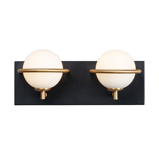 Revolve LED Bathroom Vanity Light, Black/Gold