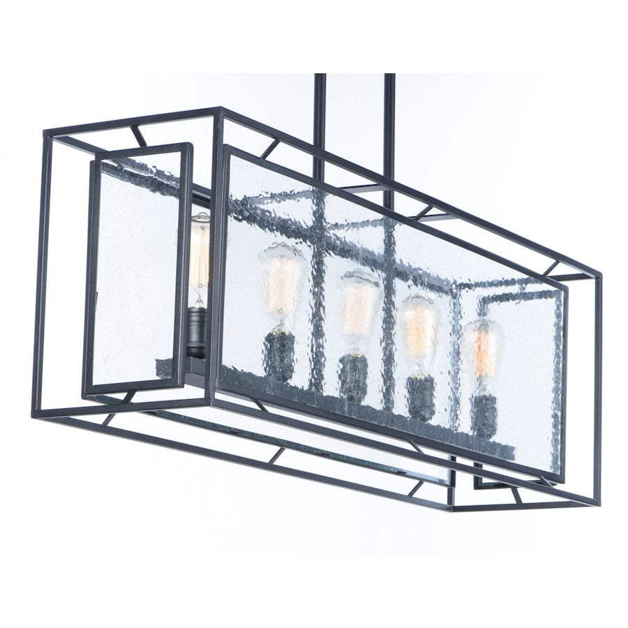 5 Light Chandelier, Black