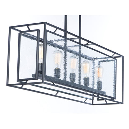 5 Light Chandelier, Black